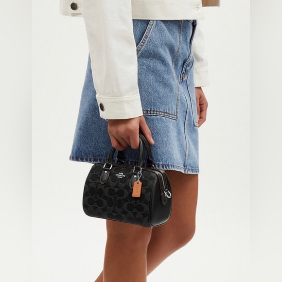 NWT Mini Rowan Crossbody In Signature Denim - Picture 2 of 7